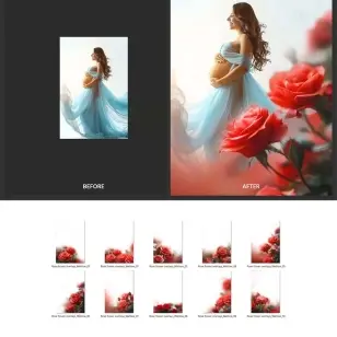 10 superposiciones de rosas PNG transparente's photo #1